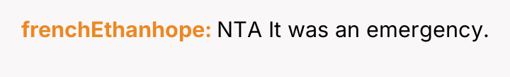 frenchEthanhope NTA It was an emergency.
