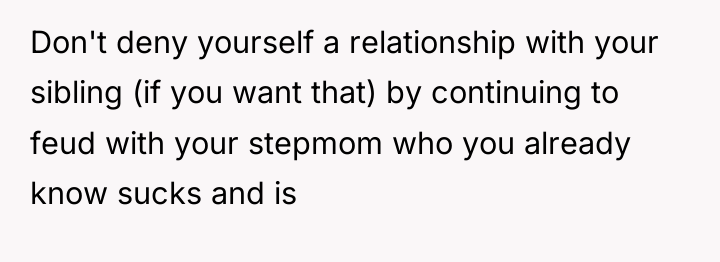 Don't deny yourself a relationship with your sibling (if you...