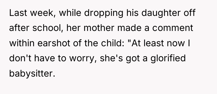 Last week, while dropping his daughter off after school, her...