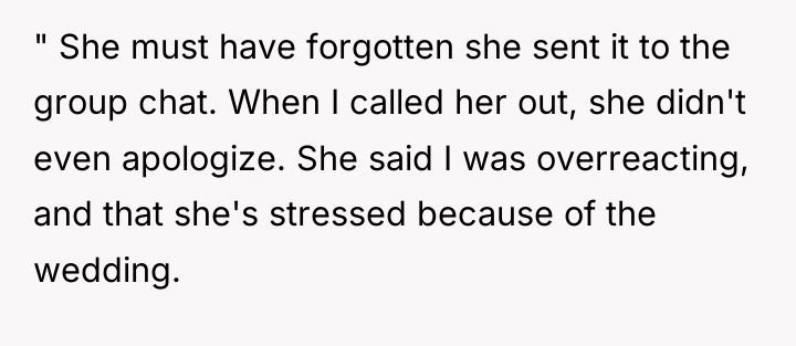 " She must have forgotten she sent it to the...