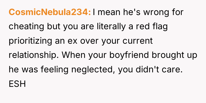 CosmicNebula234 I mean he's wrong for cheating but you are...