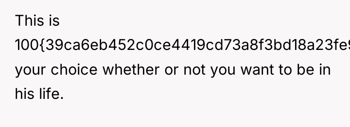 This is 100{39ca6eb452c0ce4419cd73a8f3bd18a23fe95ab4febb092bc2ab1b542eeea82f} your choice whether or not you want...
