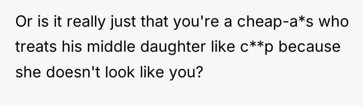 Or is it really just that you're a cheap-a*s who...