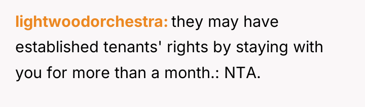 lightwoodorchestra they may have established tenants' rights by staying with...