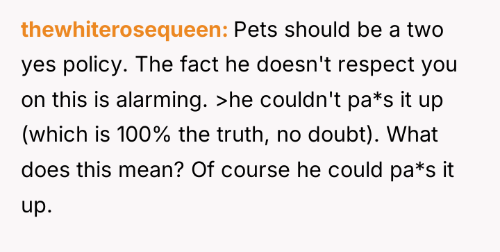 thewhiterosequeen Pets should be a two yes policy. The fact...