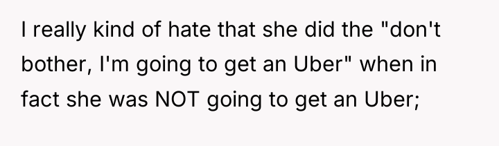 I really kind of hate that she did the "don't...