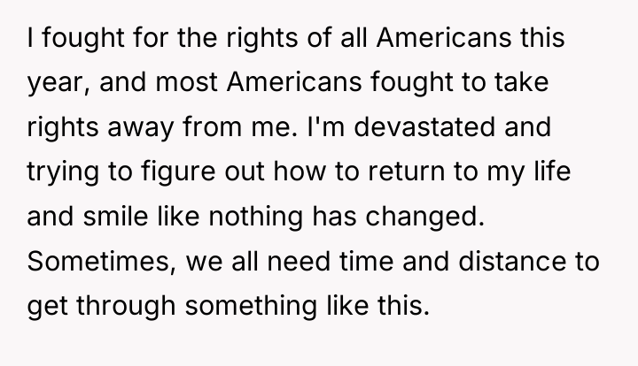 I fought for the rights of all Americans this year,...