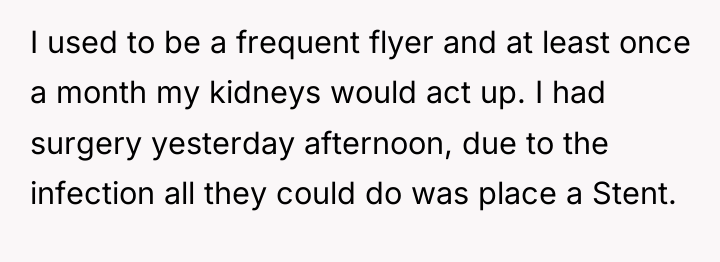 I used to be a frequent flyer and at least...
