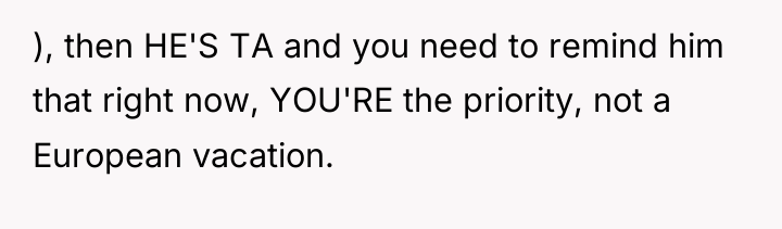 ), then HE'S TA and you need to remind him...