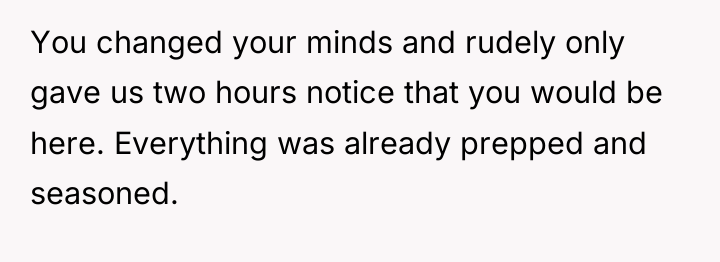 You changed your minds and rudely only gave us two...