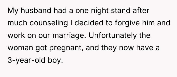 My husband had a one night stand after much counseling...