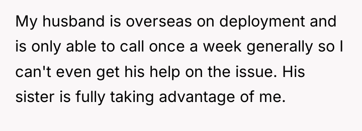 My husband is overseas on deployment and is only able...