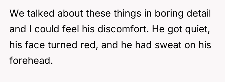 We talked about these things in boring detail and I...