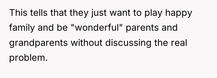 This tells that they just want to play happy family...
