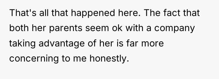 That's all that happened here. The fact that both her...