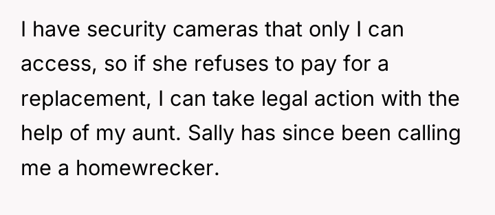 I have security cameras that only I can access, so...