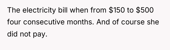 The electricity bill when from $150 to $500 four consecutive...