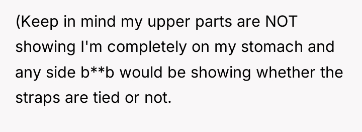 (Keep in mind my upper parts are NOT showing I'm...