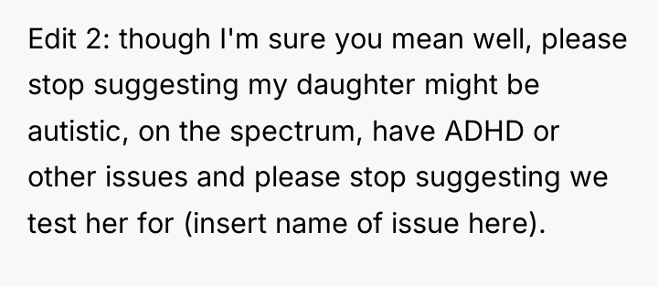 Edit 2: though I'm sure you mean well, please stop...