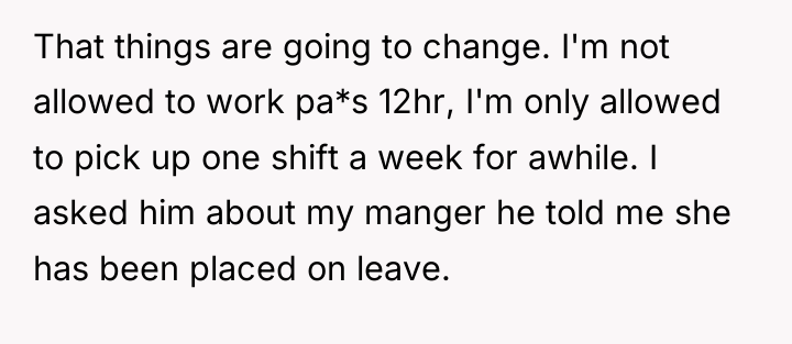 That things are going to change. I'm not allowed to...