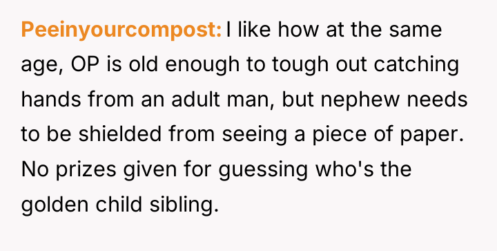 Peeinyourcompost I like how at the same age, OP is...