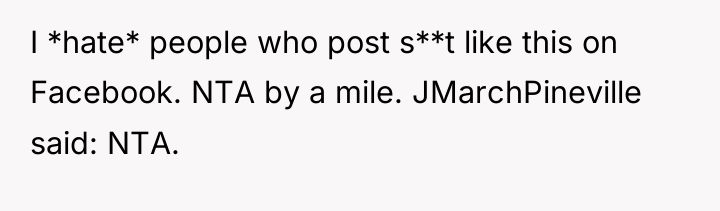 I *hate* people who post s**t like this on Facebook....
