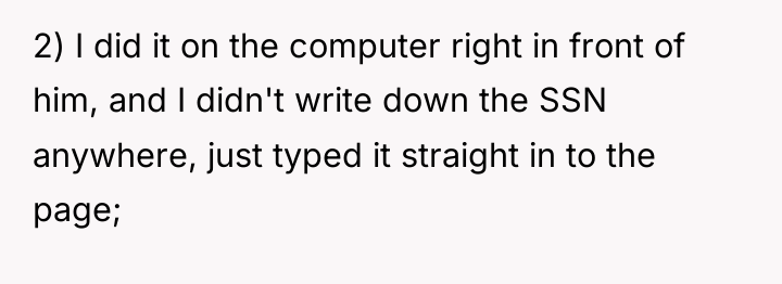 2) I did it on the computer right in front...
