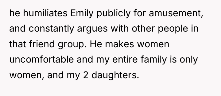 he humiliates Emily publicly for amusement, and constantly argues with...