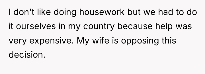 I don't like doing housework but we had to do...