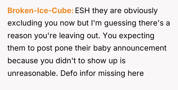 Broken-Ice-Cube ESH they are obviously excluding you now but I'm...