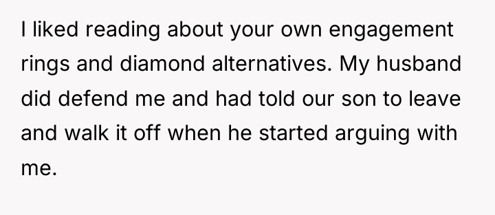 I liked reading about your own engagement rings and diamond...