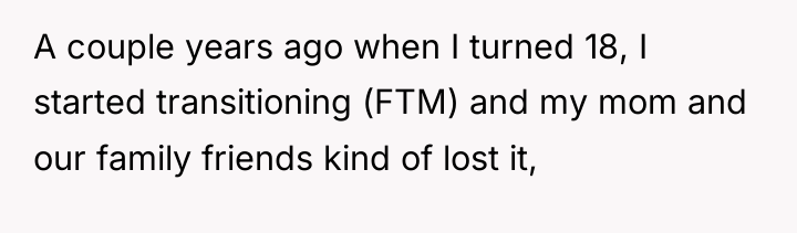 A couple years ago when I turned 18, I started...