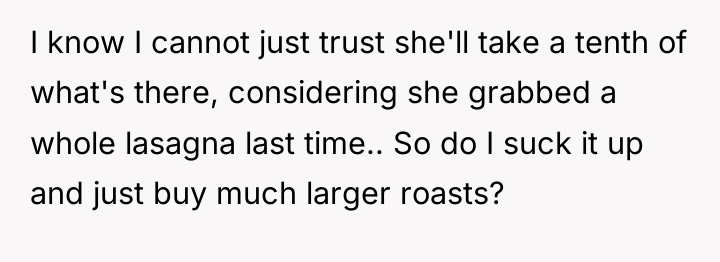 I know I cannot just trust she'll take a tenth...