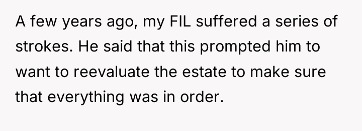 A few years ago, my FIL suffered a series of...