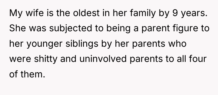 My wife is the oldest in her family by 9...