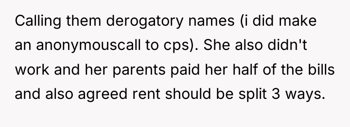 Calling them derogatory names (i did make an anonymouscall to...