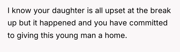 I know your daughter is all upset at the break...