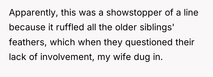 Apparently, this was a showstopper of a line because it...