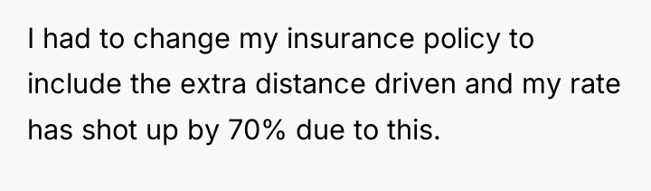I had to change my insurance policy to include the...