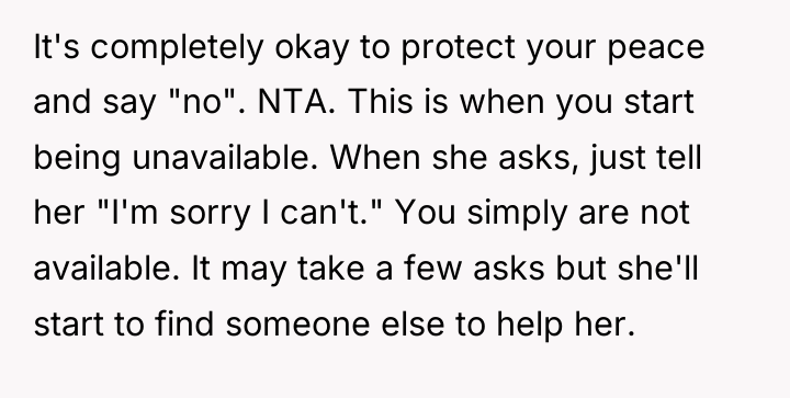 It's completely okay to protect your peace and say "no"....