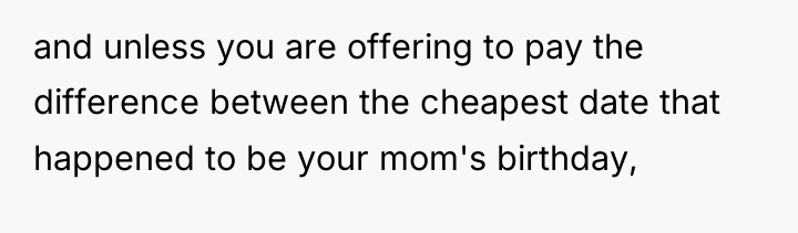 and unless you are offering to pay the difference between...