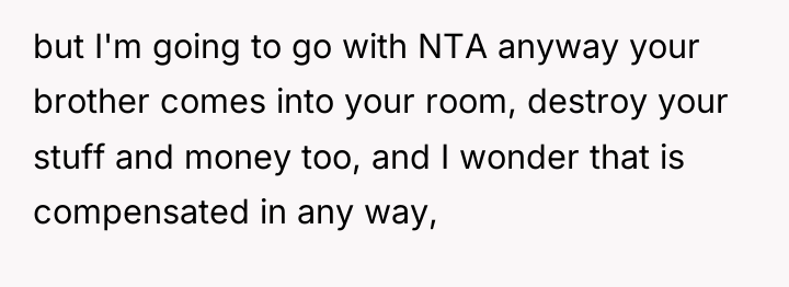 but I'm going to go with NTA anyway your brother...