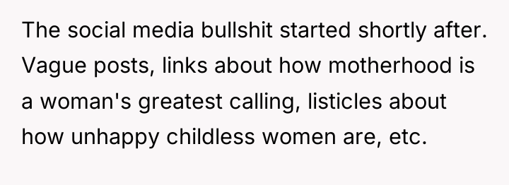 The social media bullshit started shortly after. Vague posts, links...