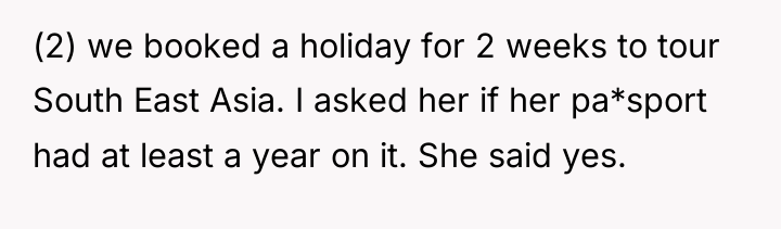 (2) we booked a holiday for 2 weeks to tour...