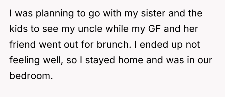 I was planning to go with my sister and the...