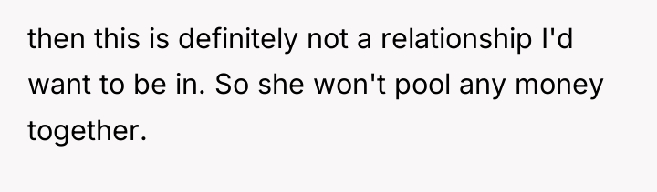 then this is definitely not a relationship I'd want to...