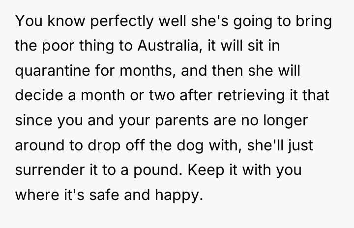You know perfectly well she's going to bring the poor...