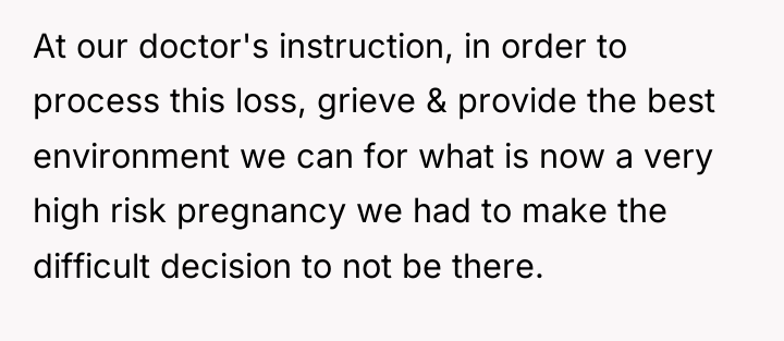 At our doctor's instruction, in order to process this loss,...