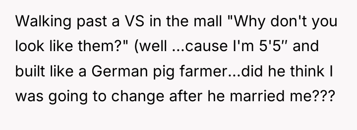 Walking past a VS in the mall "Why don't you...