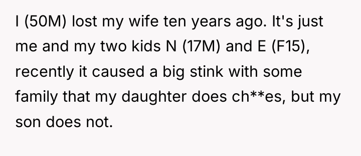 I (50M) lost my wife ten years ago. It's just...